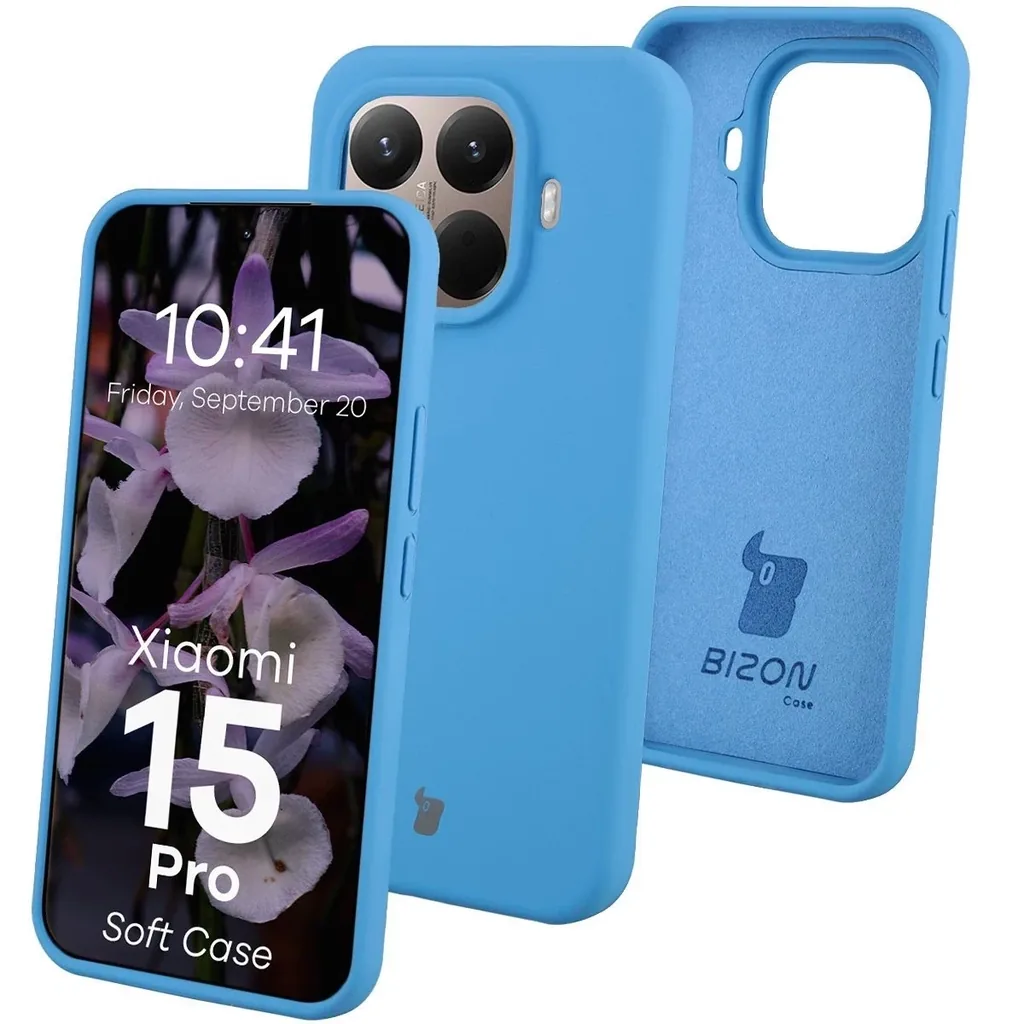 Kryt Bizon Soft Case pro Xiaomi 15T Pro barva modrá