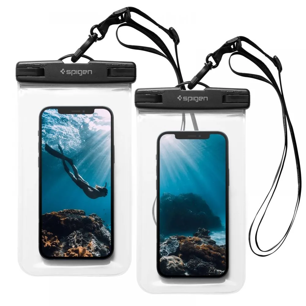 Kryt Spigen A601 Universal Waterproof Case Crystal Clear [2 PACK]