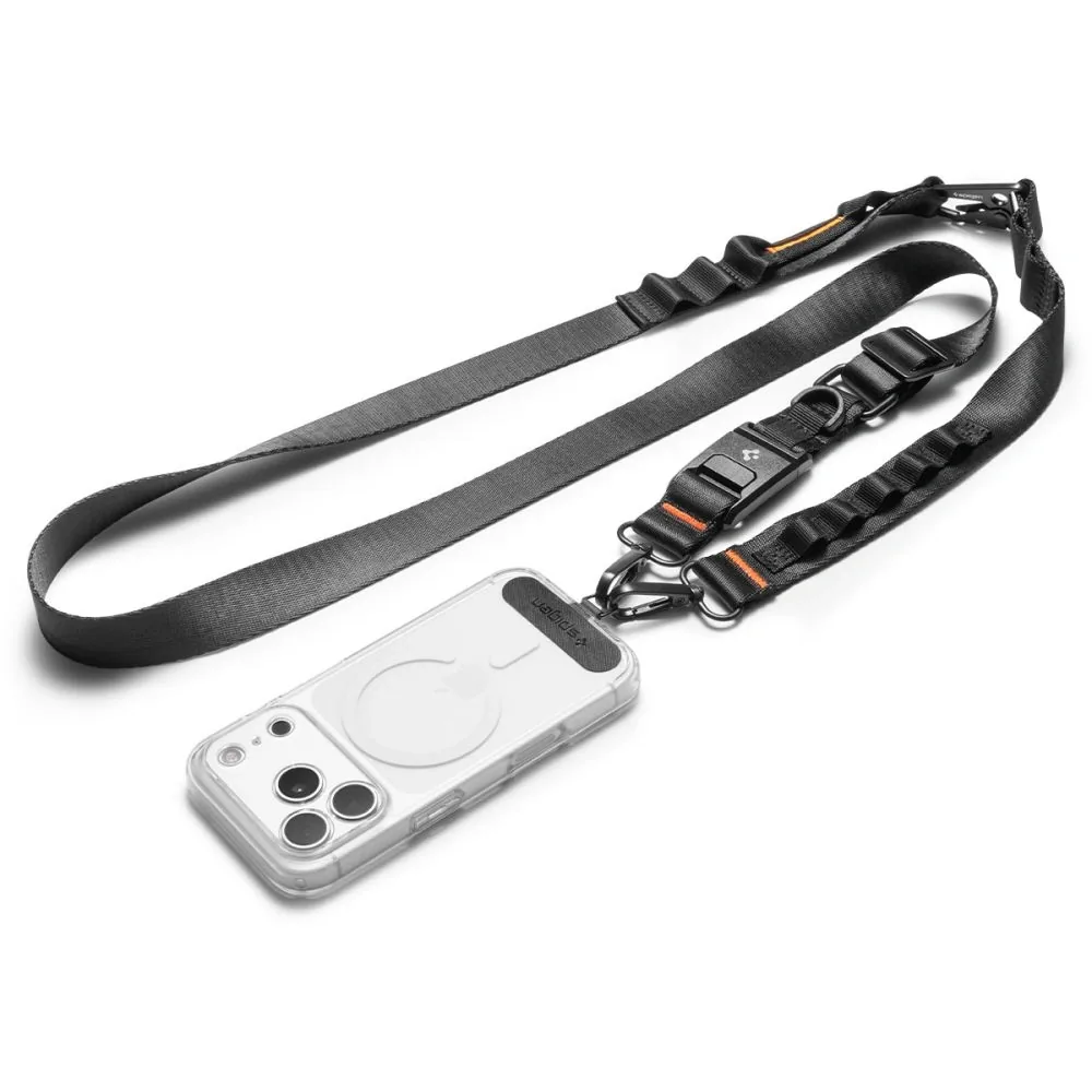 Šňůrka Spigen DA30M Universal Lanyard Strap Crossbody Black