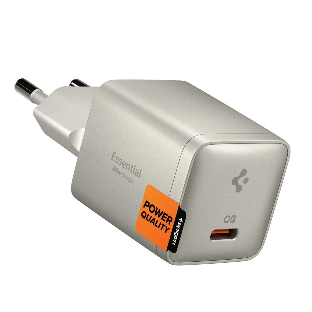 Síťová nabíječka Spigen EE301EU-GAN Essential USB-C Network Charger 30W Natural Titanium