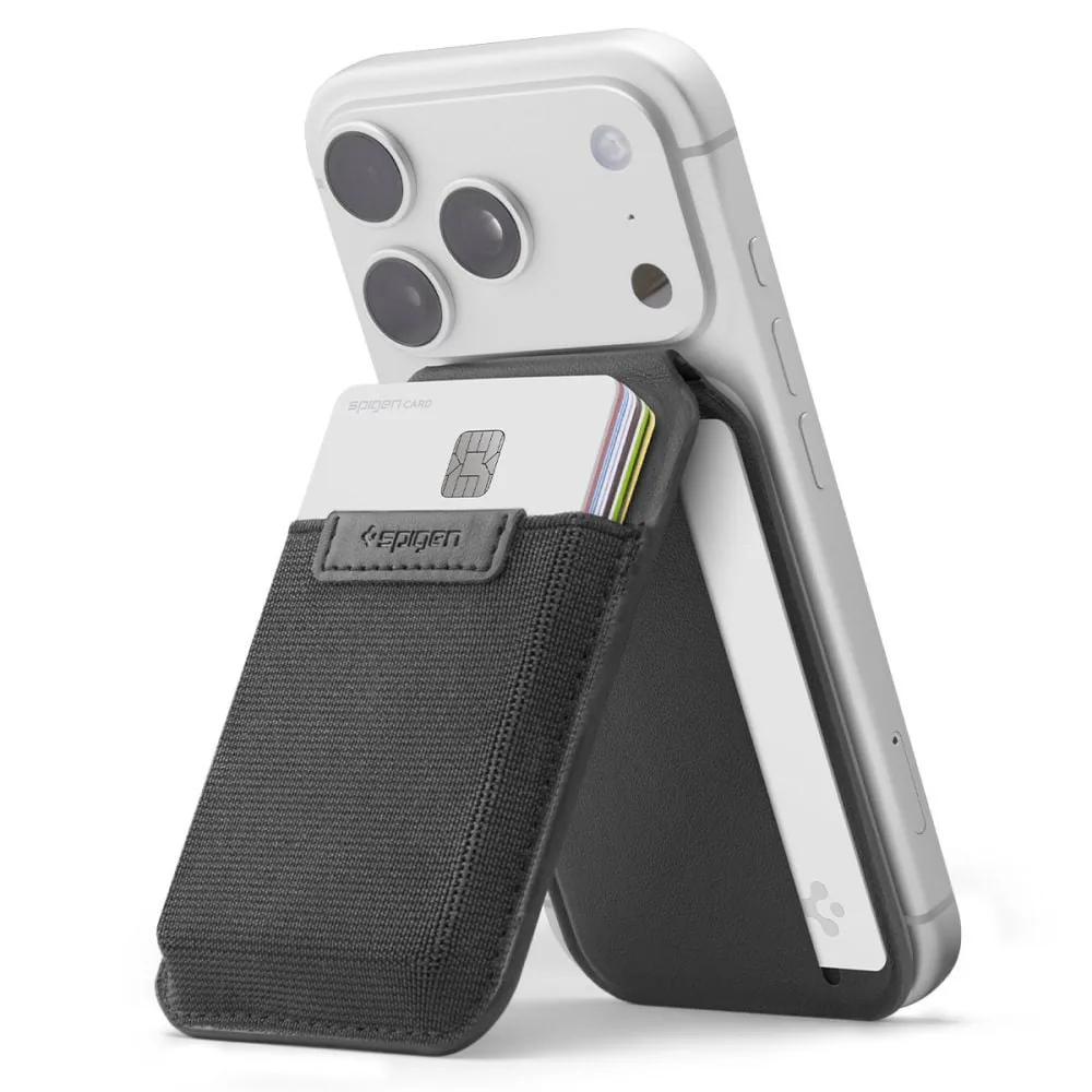 Knížkové pouzdro Spigen S314-4 Slim Fold Tripod Wallet MagSafe Black