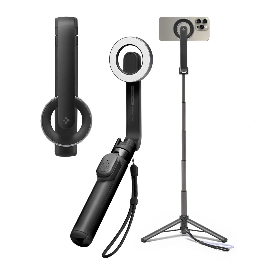 Selfie tyč Spigen S571W MagSafe Bluetooth Tripod Black