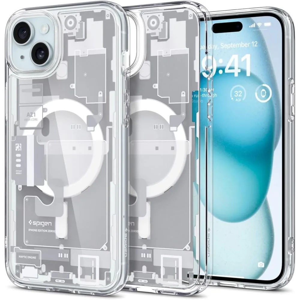 Kryt Spigen Ultra Hybrid Mag MagSafe Apple iPhone 15 Plus / 14 Plus Zero One White