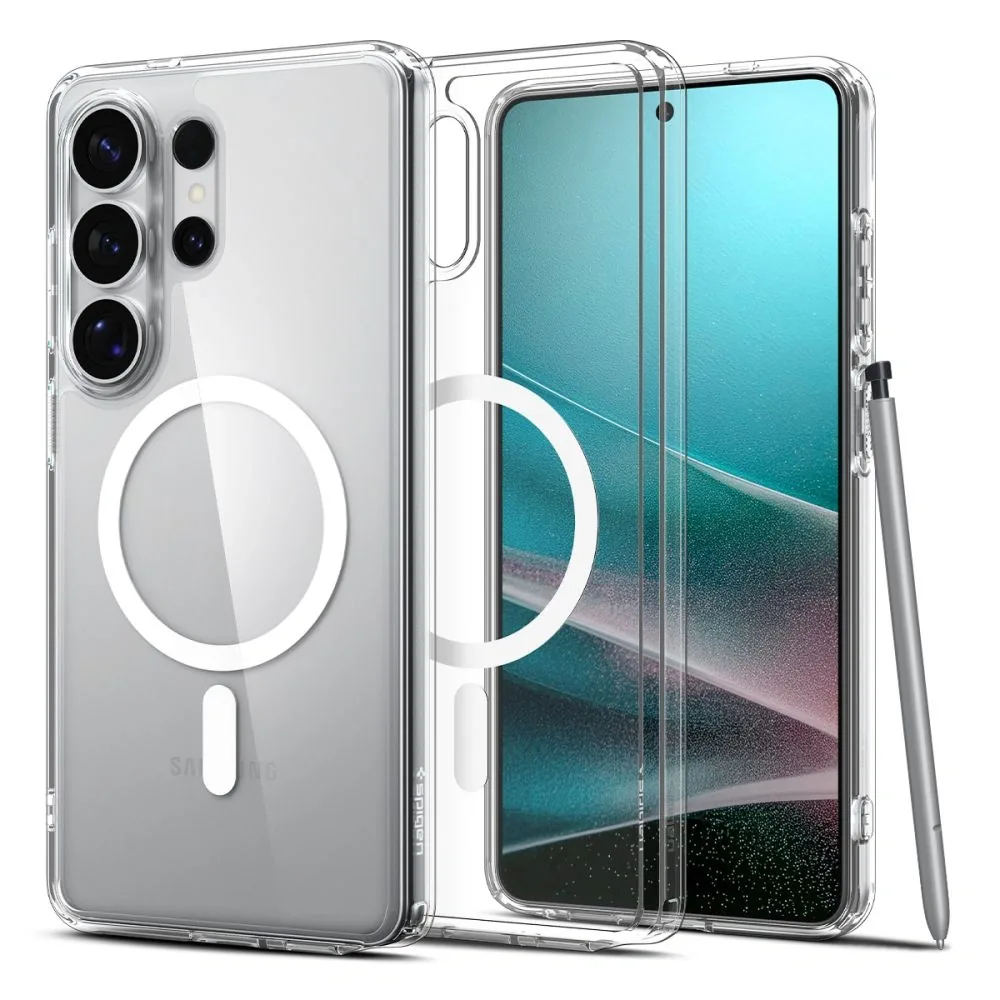 Kryt Spigen Ultra Hybrid Mag MagSafe Samsung Galaxy S26 Ultra Clear/white