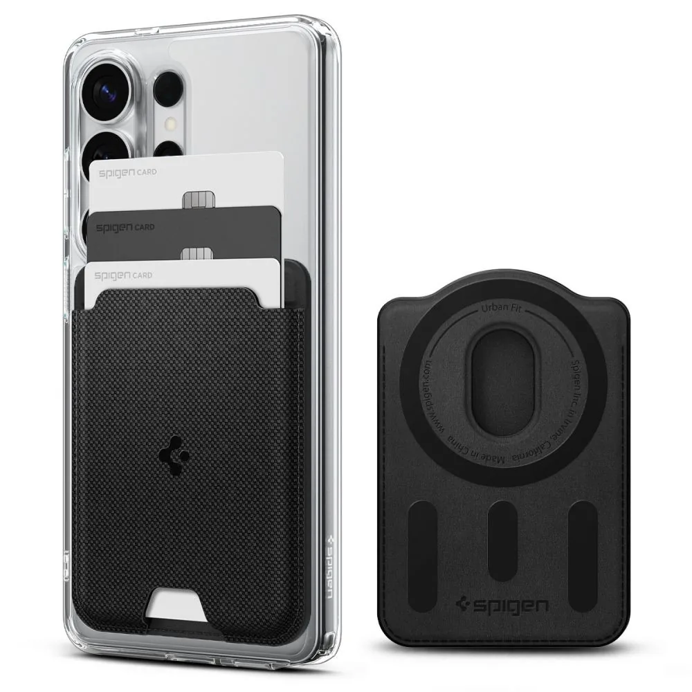 Knížkové pouzdro Spigen Urban Fit Wallet MagSafe Magnetic Card Holder Galaxy S Black