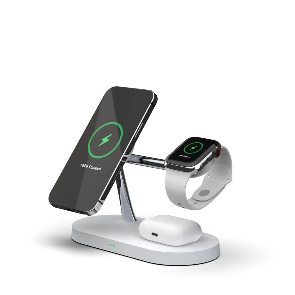 Bezdrátová nabíječka Tech-Protect A12 3in1 Magnetic Magsafe Wireless Charger White