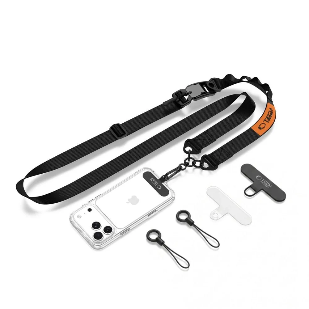 Šňůrka Tech-Protect C9S Rope Crossbody Black/orange