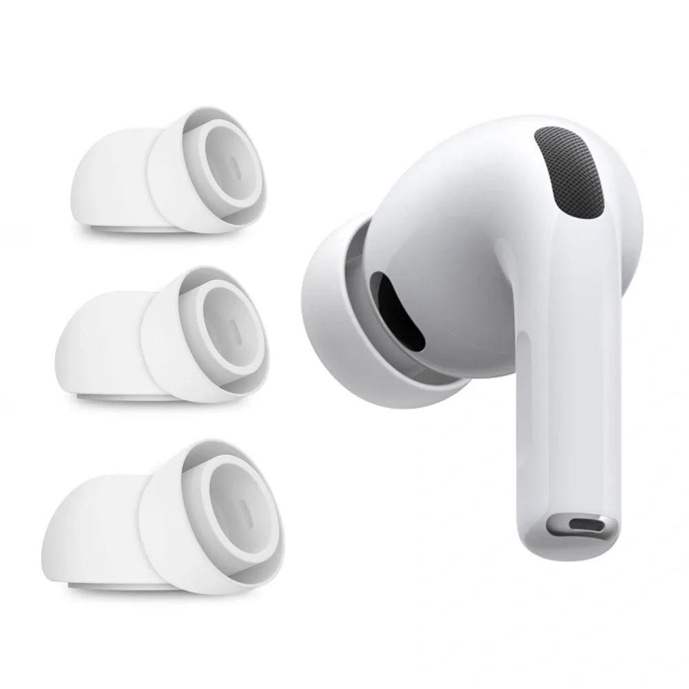 Kryt Tech-Protect Ear Tips Apple AirPods Pro 3 White [3 PACK]