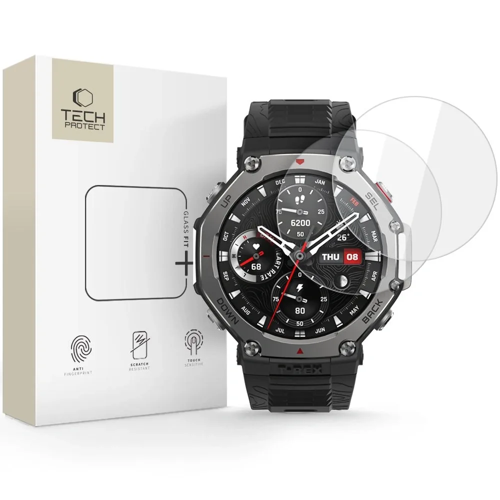 Kryt Tech-Protect Glass Fit+ Amazfit T-rex 3 Pro 48mm Clear [2 PACK]