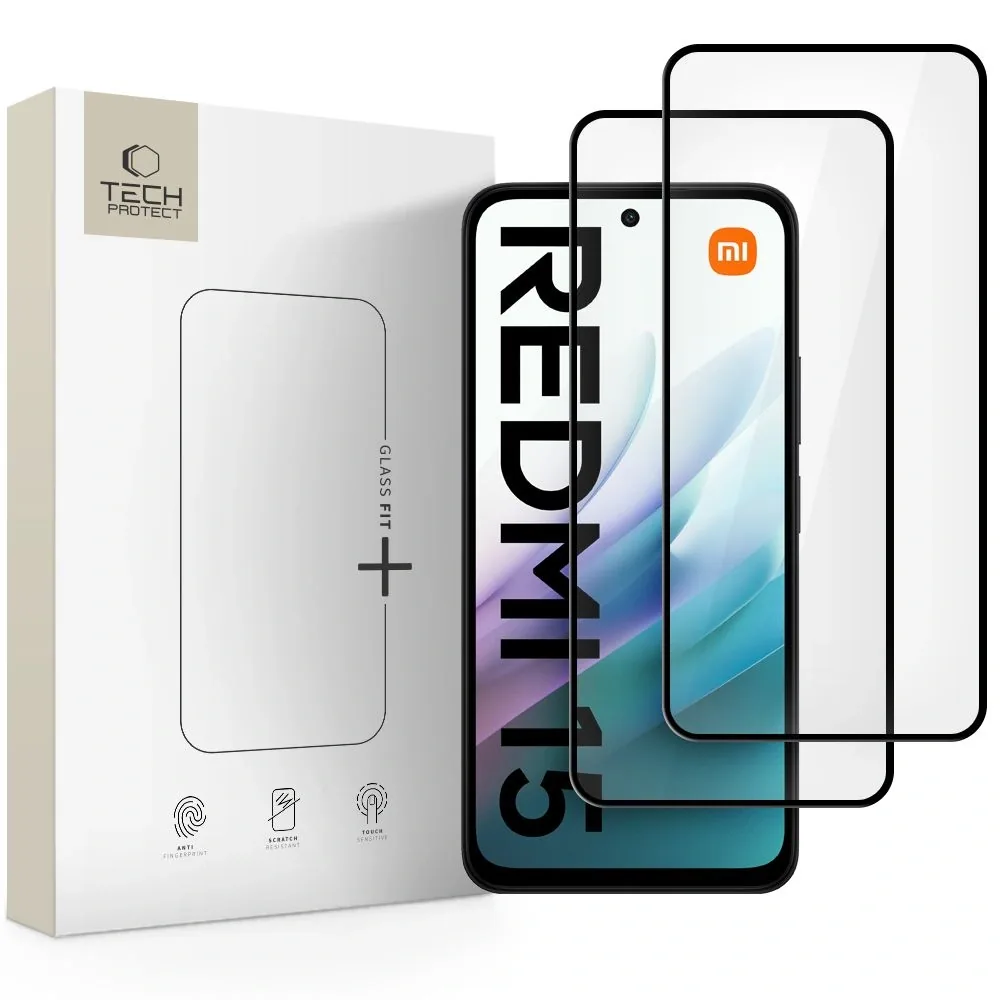 Kryt Tech-Protect Glass Fit+ Xiaomi Redmi 15 4G / 5G Black [2 PACK]