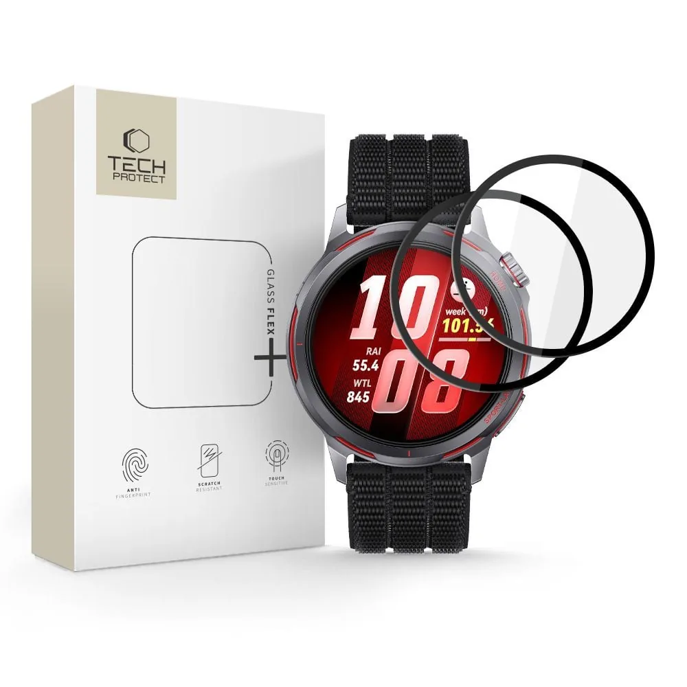 Kryt Tech-Protect Glass Flex+ Huawei Watch GT Runner 2 Black [2 PACK]