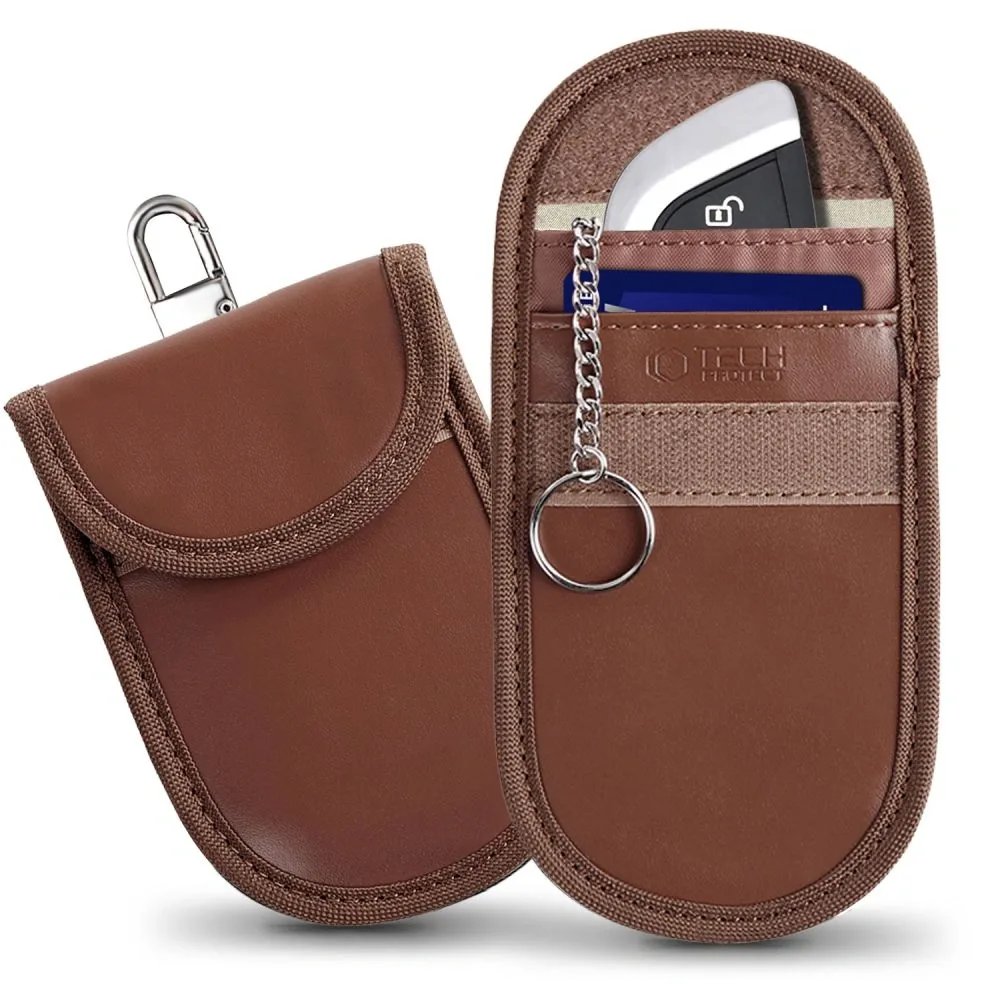 Kryt Tech-Protect KLR100 faraday cage Pouch Keyless RFID Signal Blocker Case Espresso
