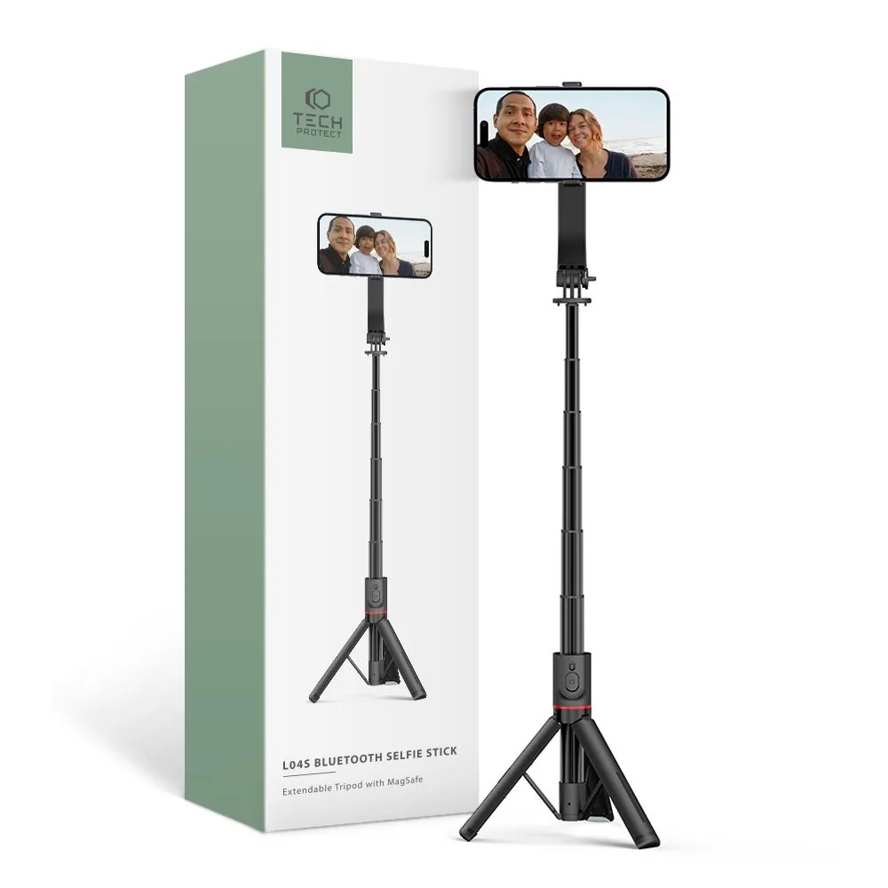 Selfie tyč Tech-Protect L04s wireless Tripod MagSafe Black