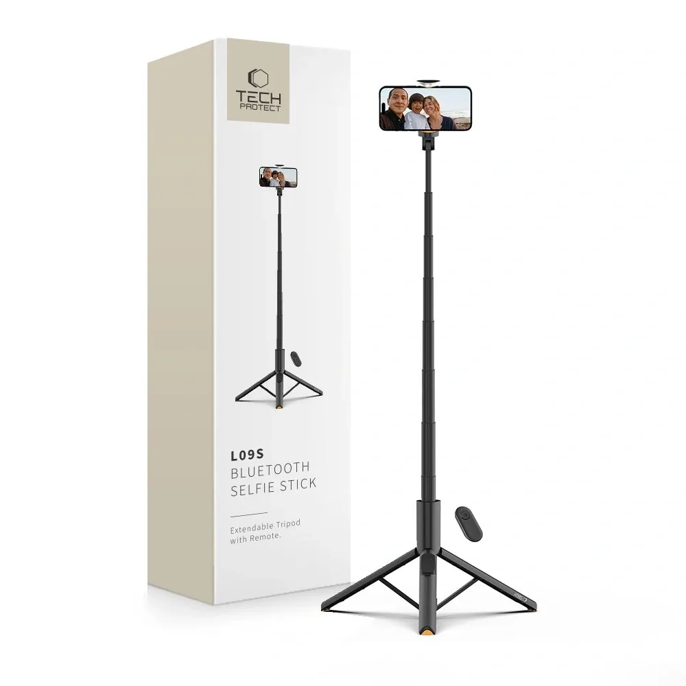 Selfie tyč Tech-Protect L09S Bluetooth Tripod Black