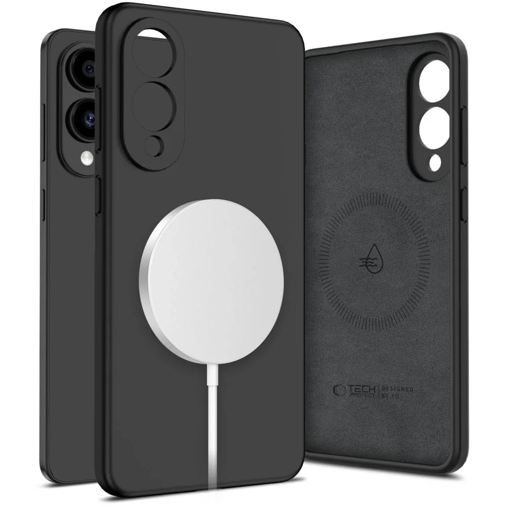 Kryt Tech-Protect Liquid Silicone MagSafe Samsung Galaxy S25 Edge Black