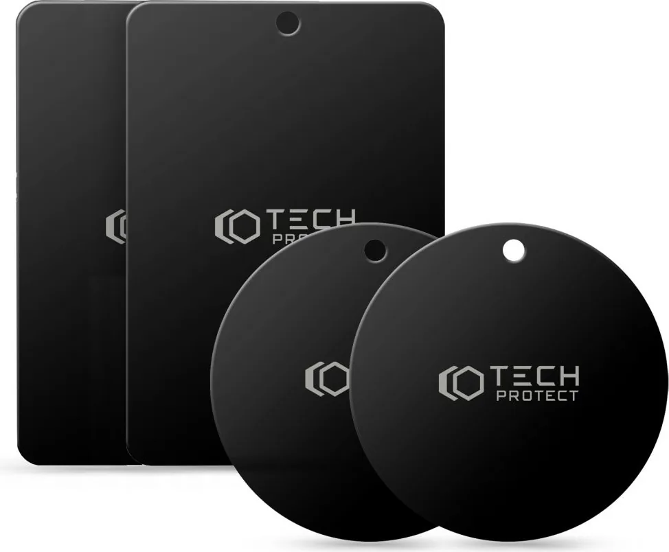 Sada 4ks kovových destiček pro magnetické držáky Tech-Protect Metalplate Magnetic