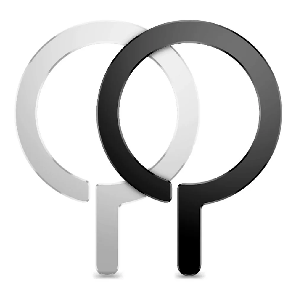 Kryt Tech-Protect MetalRing MagSafe Black & Silver [2 PACK]