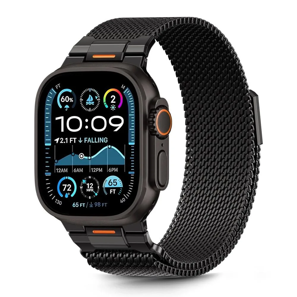 Tech-Protect Milano Vanguard Apple Watch 8 / 9 / 10 / 11 / SE / Ultra (44 / 45 / 46 / 49mm) Black