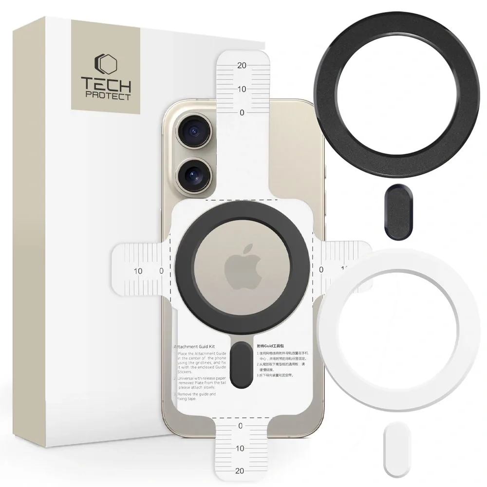 Kryt Tech-Protect MMP-100 Magnetic MagSafe Ring Black & White [2 PACK]