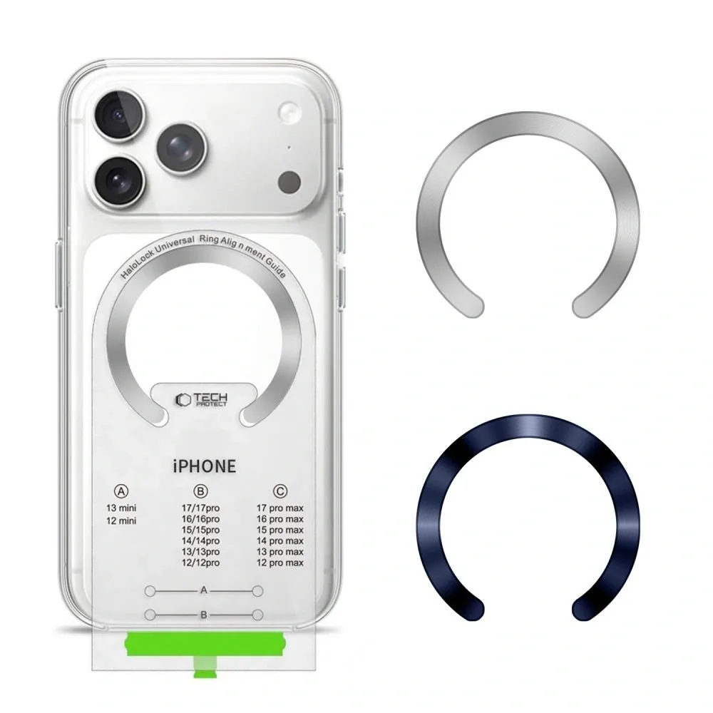 Kryt Tech-Protect MMP-210 Magnetic MagSafe Ring Deep Blue & Silver [2 PACK]