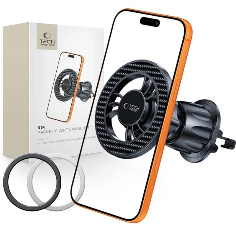 Držák do auta Tech-Protect N56 Magnetic MagSafe Vent Carbon, Black