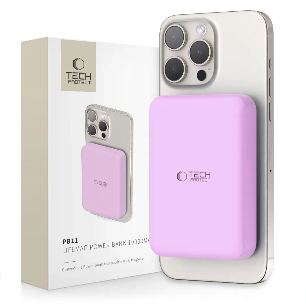 Tech-Protect PB11 LifeMag MagSafe Power Bank 10000mAh Lilac