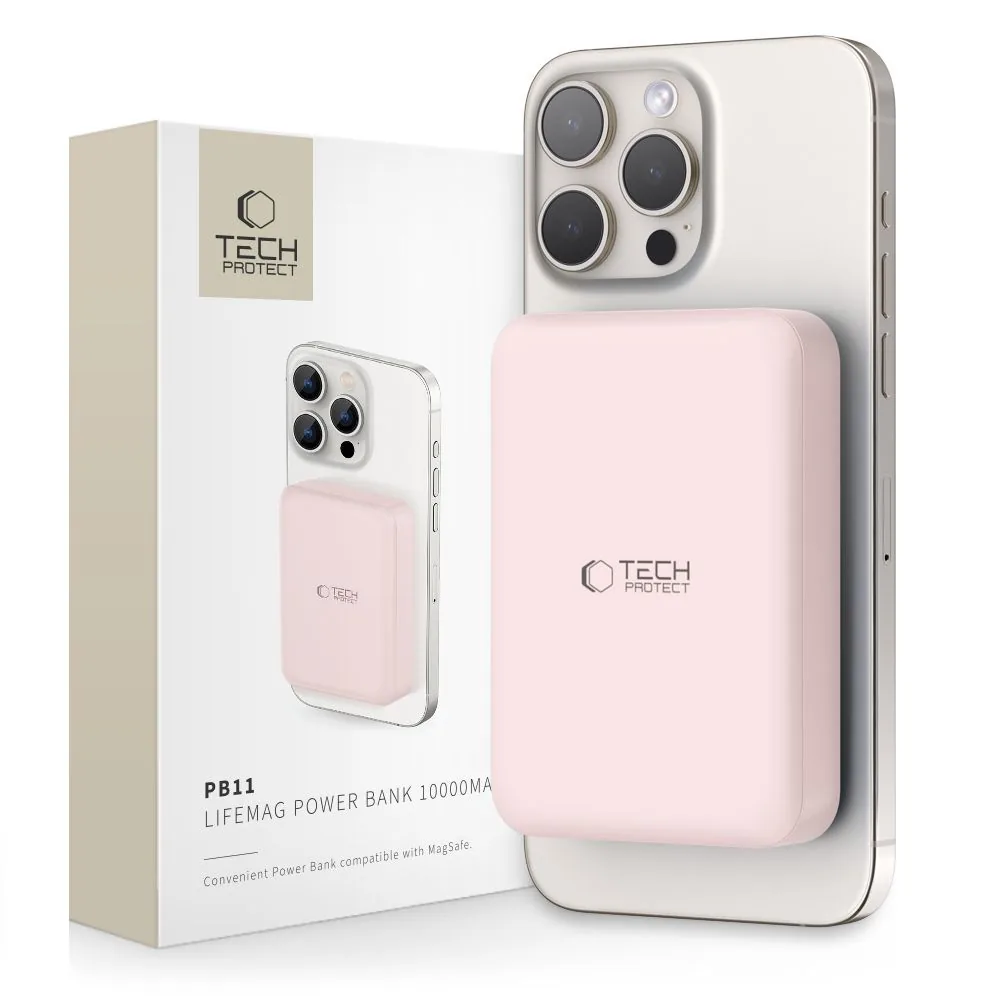 Tech-Protect PB11 Lifemag MagSafe powerbank 10000mAh Pink