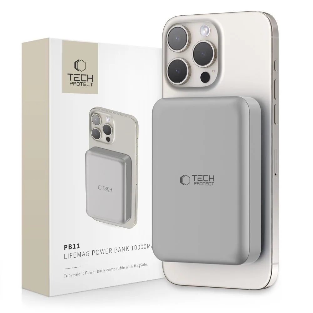 Tech-Protect PB11 LifeMag MagSafe powerbank 10000mah Titanium