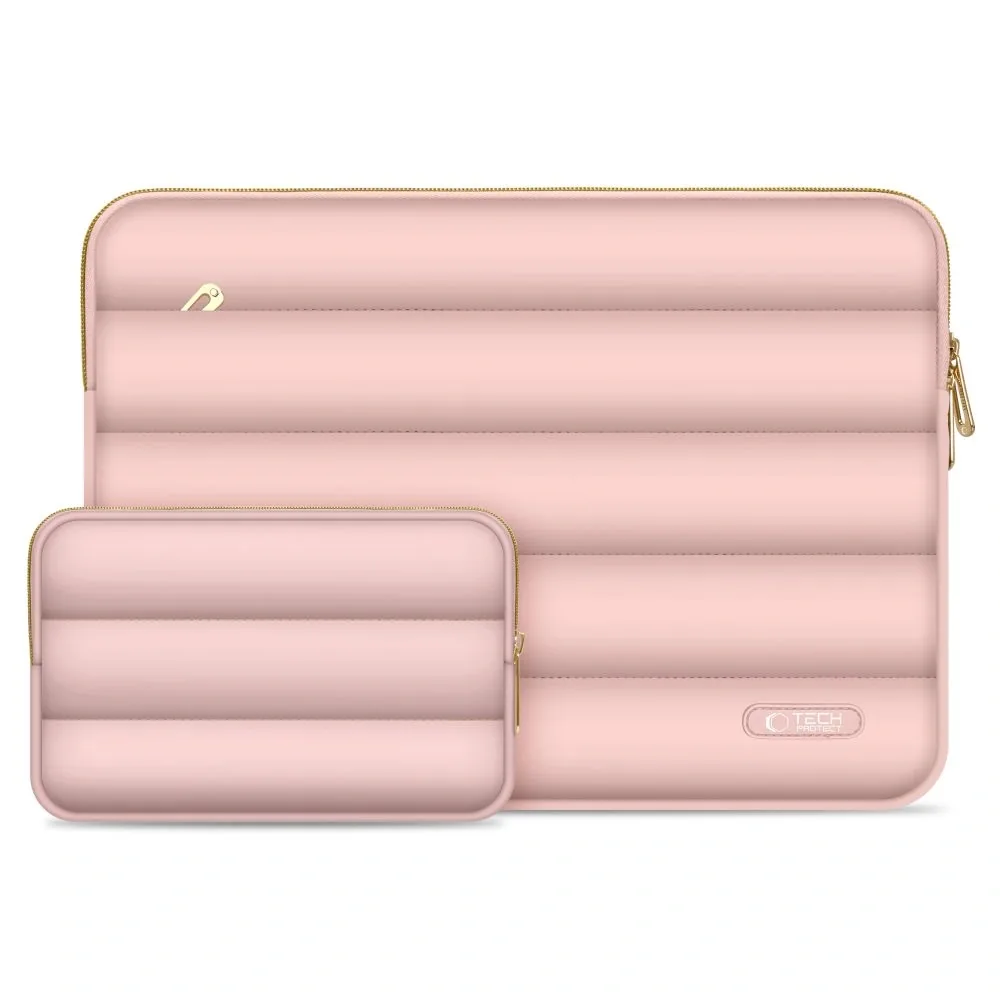 Kryt Tech-Protect Puffy Laptop 13-14 case + accessory bag Dusty Rose