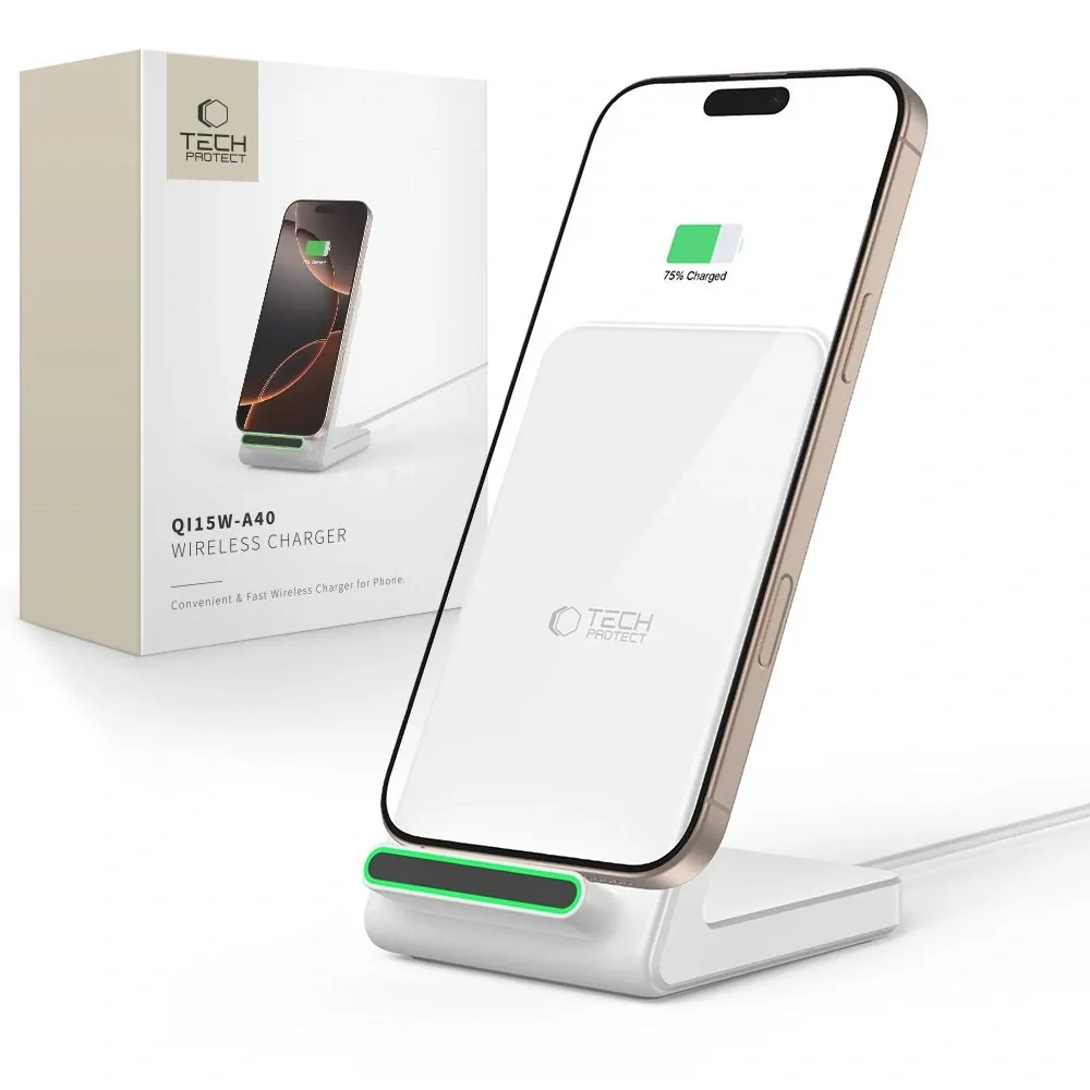 Bezdrátová nabíječka Tech-Protect QI15W-A40 Wireless Charger White