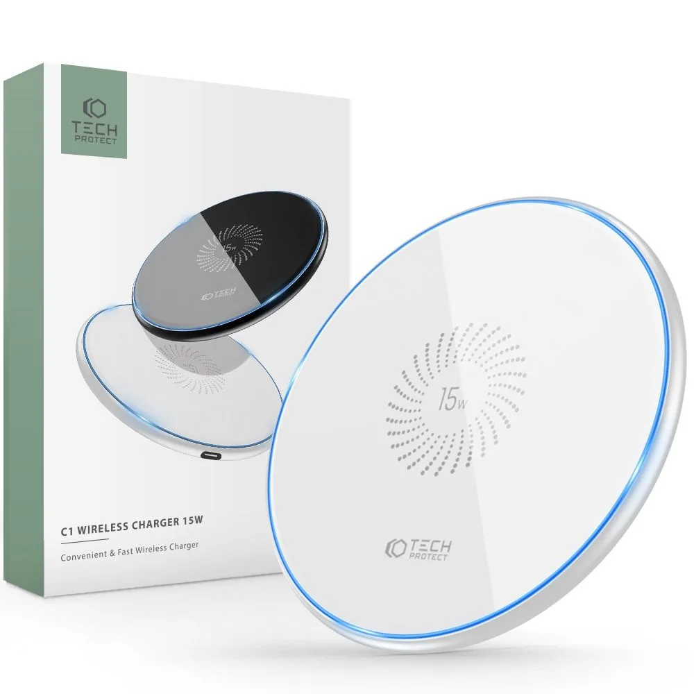 Bezdrátová nabíječka Tech-Protect QI15W-C1 Wireless Charger 15W White