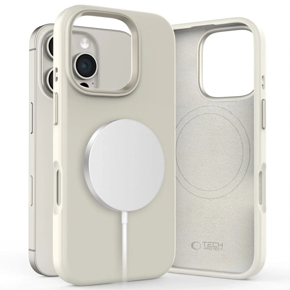 Kryt Tech-Protect Silicone Pure MagSafe Apple iPhone 16 Pro Cosmic Latte