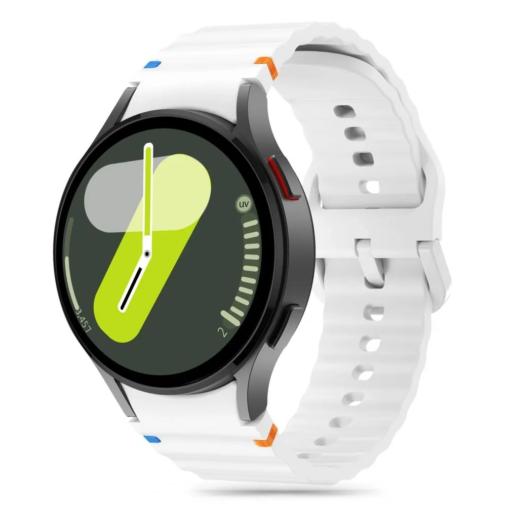 Kryt Tech-Protect Silicone Sport Strap for Samsung Galaxy Watch 4/5/5 Pro/6/7/FE White