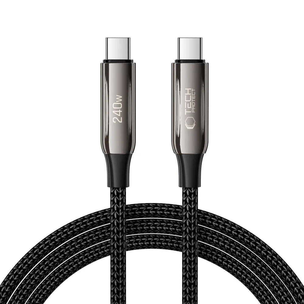 Tech-Protect UB10T Ultraboost USB-C / USB-C Cable PD240W/QC4.0 200cm Black