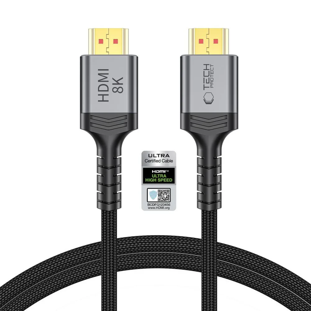 Tech-Protect Ultraboost Cable HDMI 2.1 4k 120Hz, 8K60Hz 100cm Black