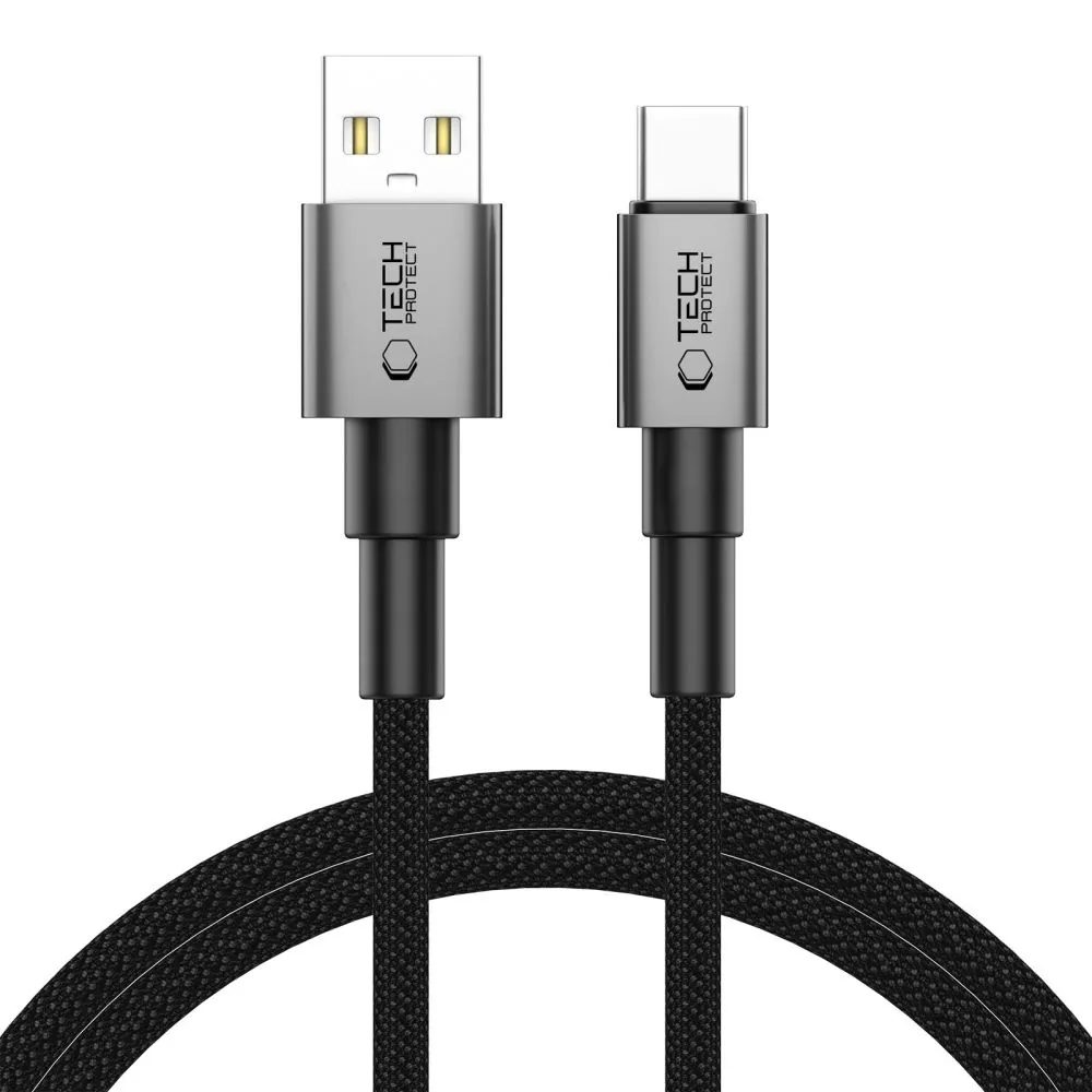 Tech-Protect Ultraboost DNA USB-A / USB-C Cable 15W/3A 100cm Iron Grey