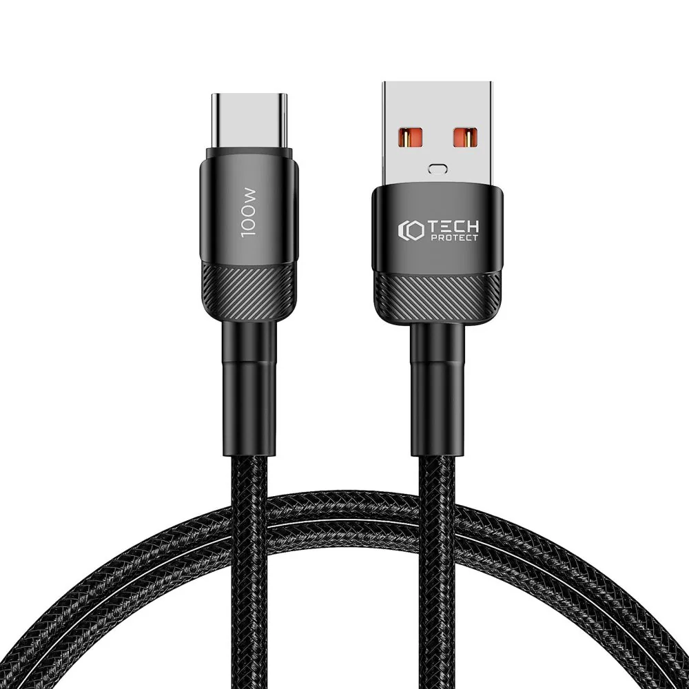 Tech-Protect Ultraboost Evo cable USB-A / USB-C 100W 5A 100cm Black