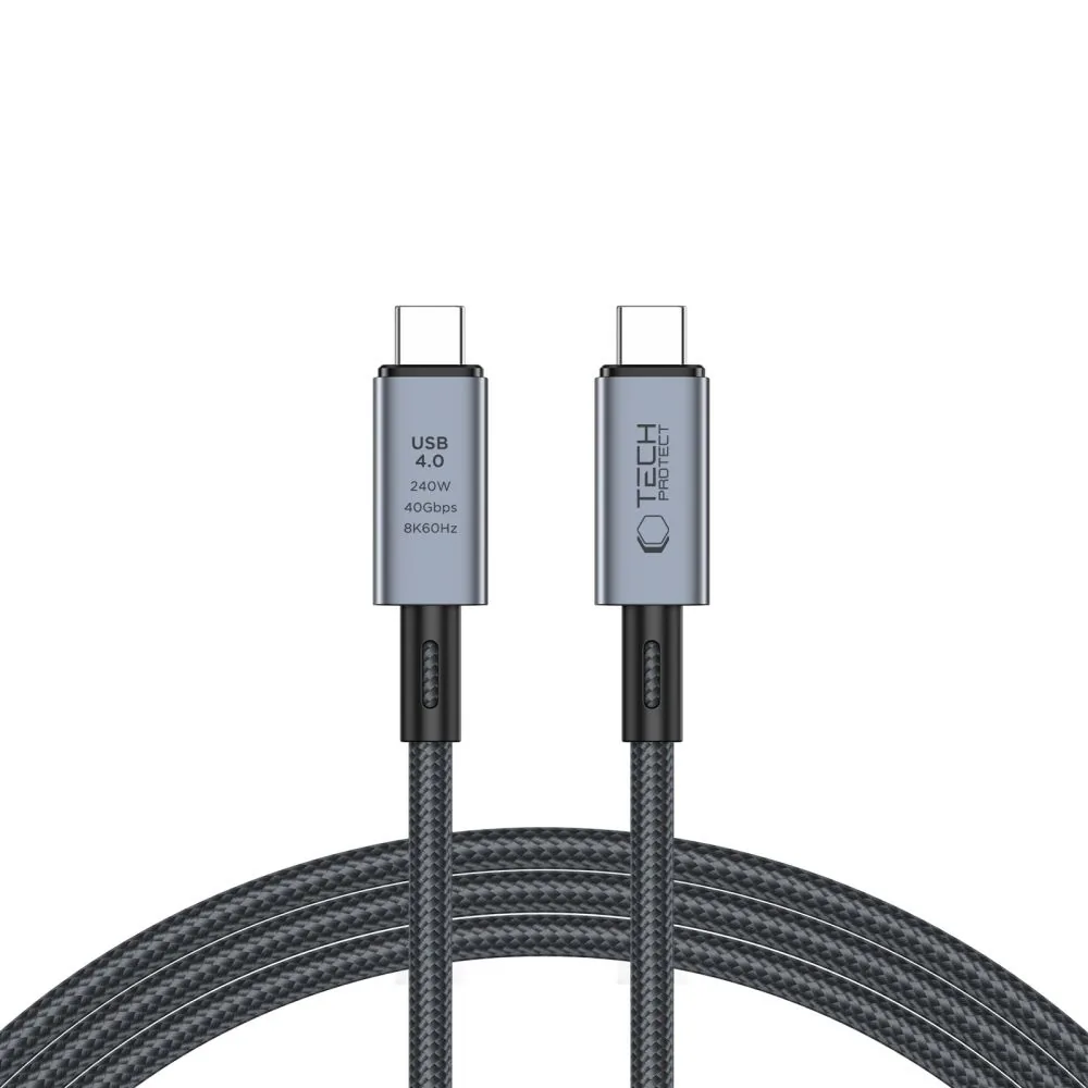 Tech-Protect Ultraboost Max USB-C / USB-C cable Thunderbolt 4.0 8K 40Gbps PD 240W 200cm Grey