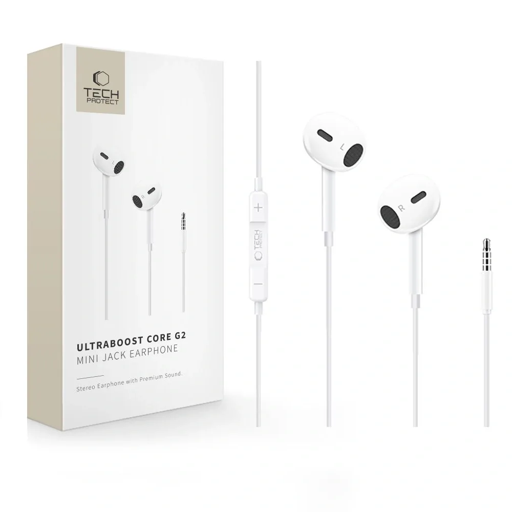 Kryt Tech-Protect Ultraboost Mini Jack Earphone Core G2 White
