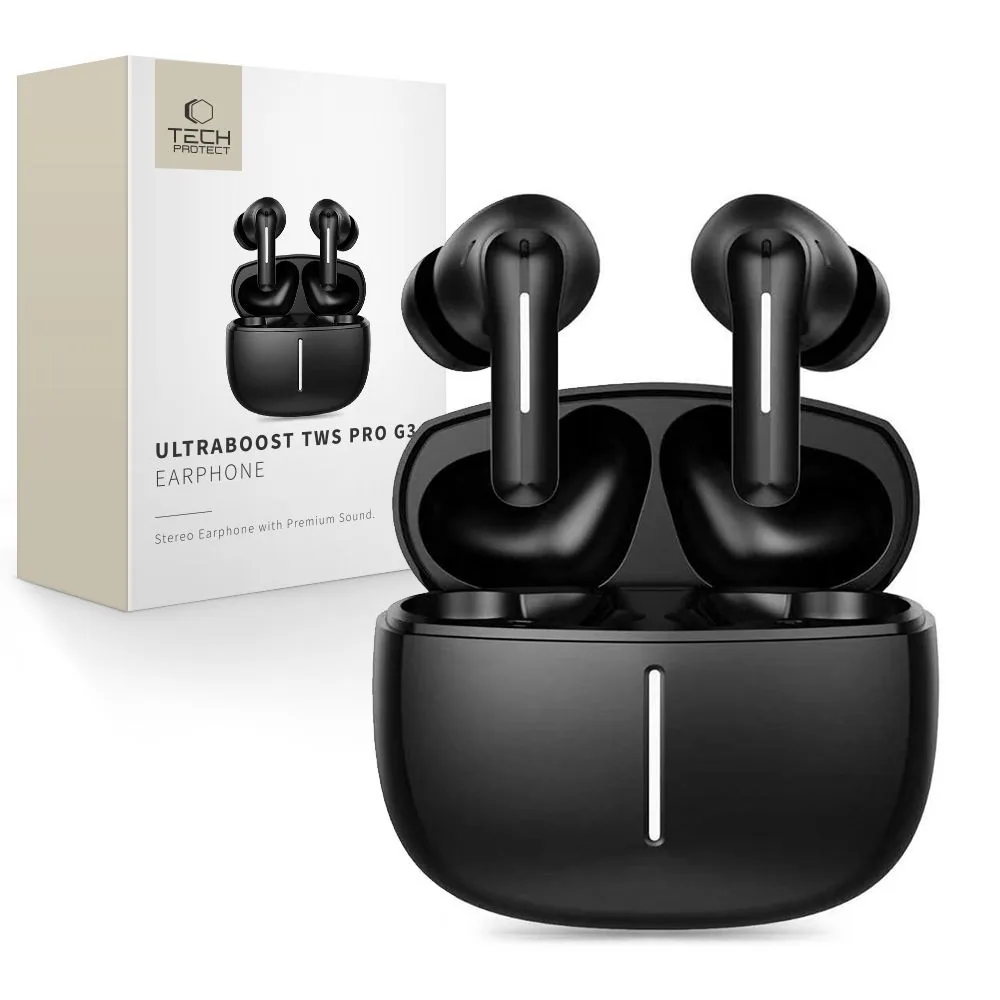 Sluchátka Tech-Protect Ultraboost TWS Earphone Pro G3 Black