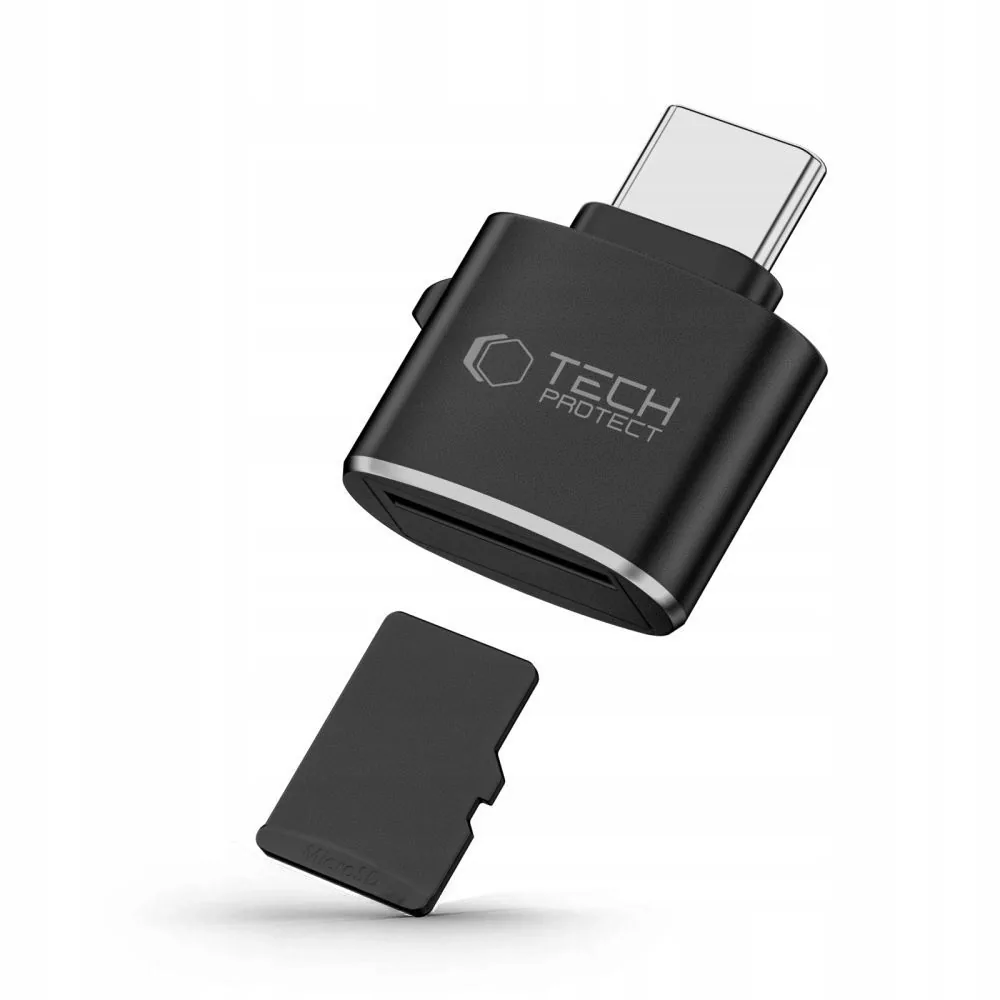 Kryt Tech-Protect Ultraboost USB-C / Card Reader Micro SD/TF adapter Black