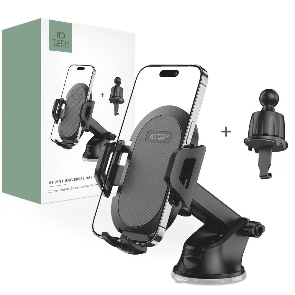 Držák do auta Tech-Protect V5 Universal Dashboard & Vent, Black