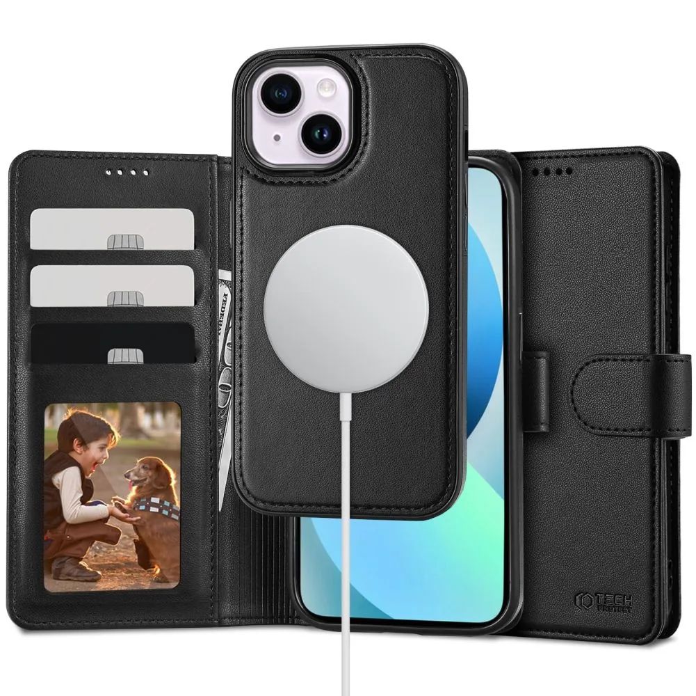 Knížkové pouzdro Tech-Protect Wallet MagSafe Apple iPhone 13 Black