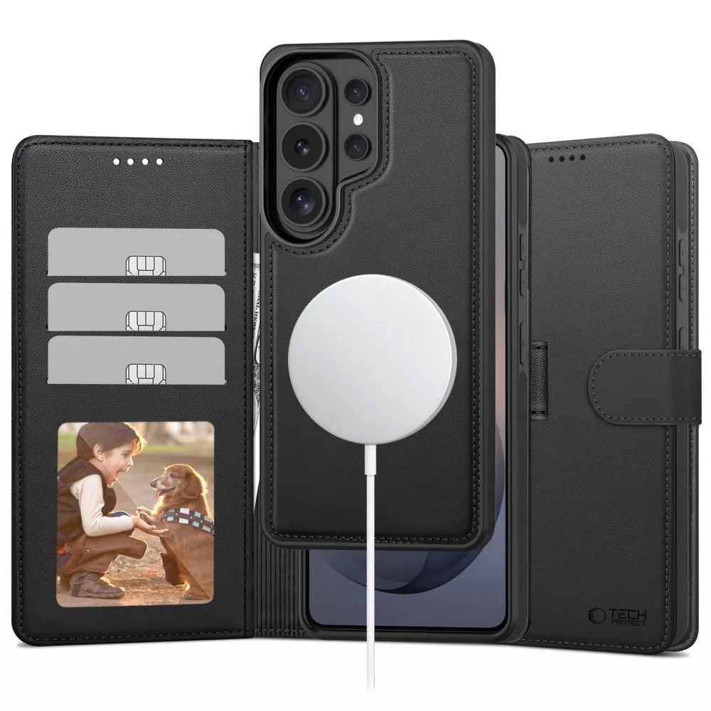 Knížkové pouzdro Tech-Protect Wallet MagSafe Samsung Galaxy S26 Ultra Matte Black