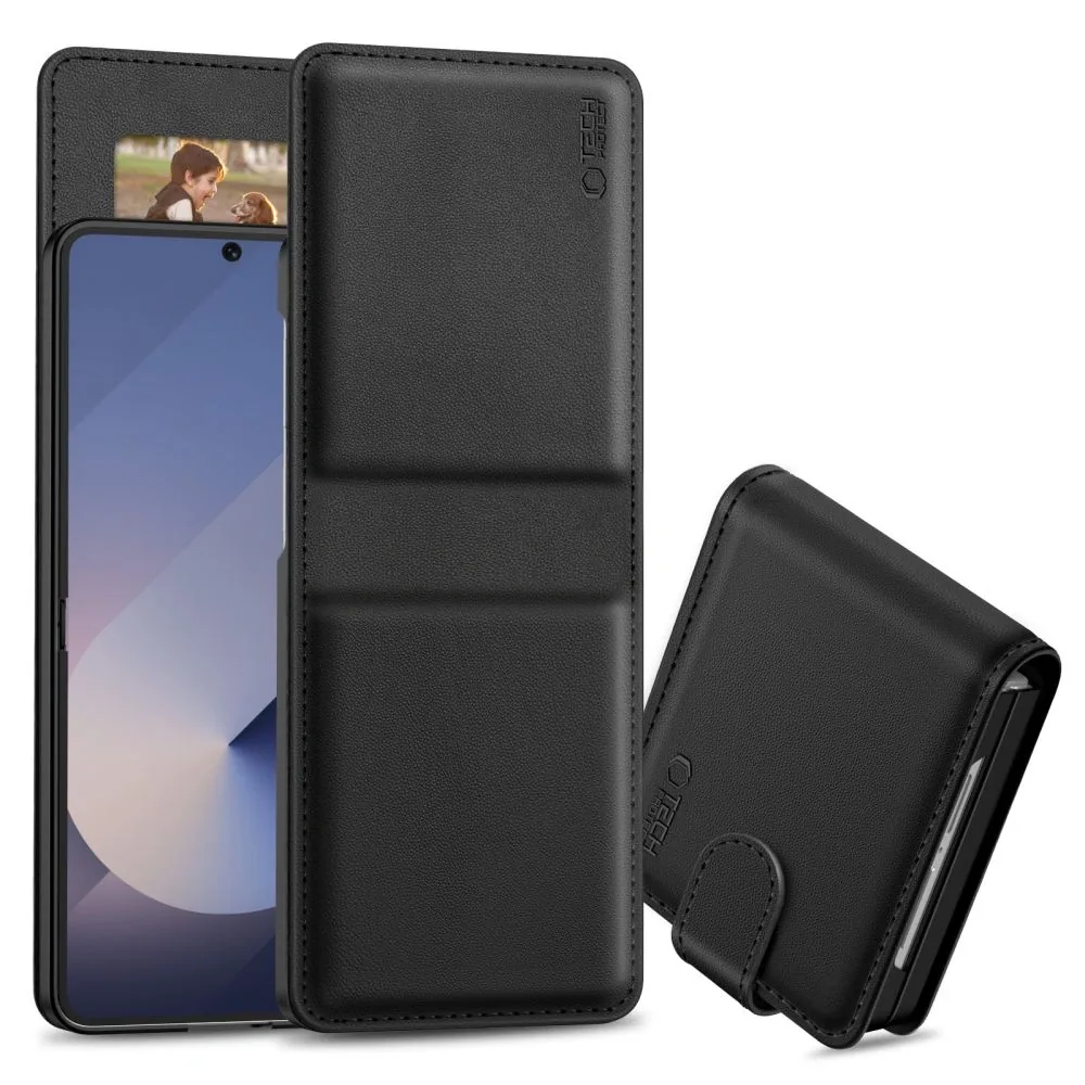 Knížkové pouzdro Tech-Protect Wallet Samsung Galaxy Z Flip 7 Black
