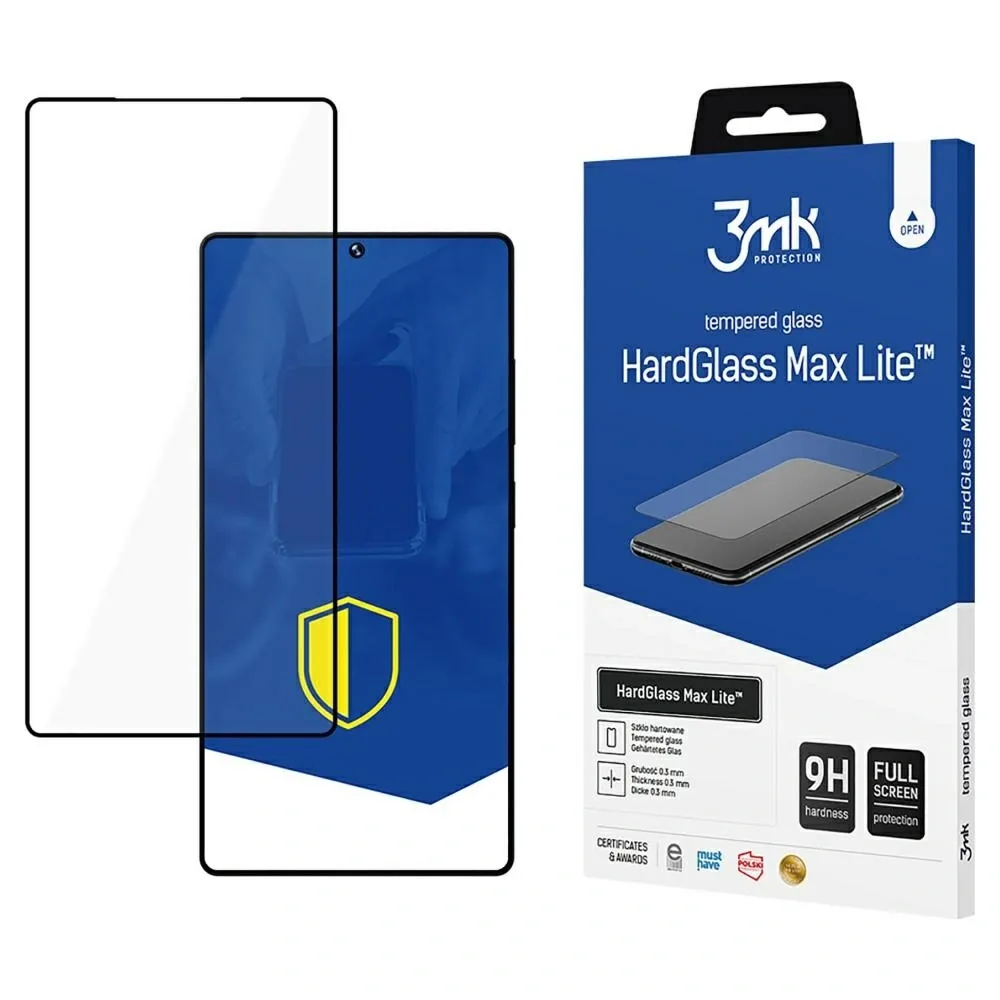 Kryt Tempered glass 3MK HardGlass Max Lite for Samsung Galaxy S25 Ultra black