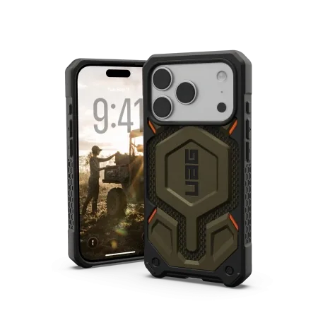 Kryt UAG Urban Armor Gear Monarch Pro Apple iPhone 17 Pro MagSafe (kevlar element green)