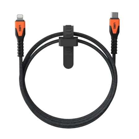 UAG Urban Armor Gear Rugged Cable USB-C / Lightning 30W 1.5m (black / orange)