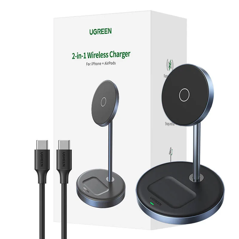 Bezdrátová nabíječka UGREEN 2in1 wireless charger 90668