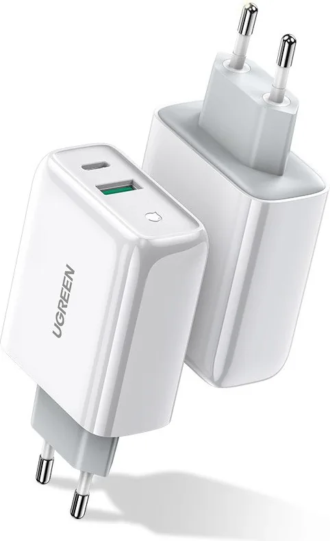 Síťová nabíječka UGREEN CD170 Fast USB Type C / USB  36 W Quick Charge 4.0 Power Delivery white